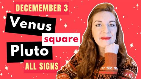 Venus Square Pluto • ALL SIGNS HOROSCOPES - YouTube