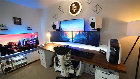 The YouTube Office Setup! | Living room gaming setup, Office setup, Gaming room setup