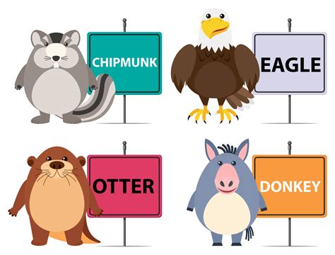 Animal Banners on White Background 299735 Vector Art at Vecteezy