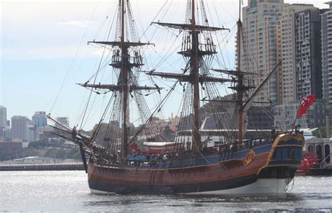 Sailing yacht Endeavour, replica of Captain James Cook’s ship, HMB Endeavour sails for Perth ...