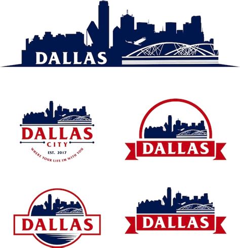 Premium Vector | Dallas usa skyline logo cityscape