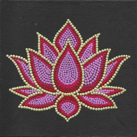 Lotus Dot Art Painting by Artist Kunal Girme - Gallerist | Pintura de puntos, Mandalas pintadas ...