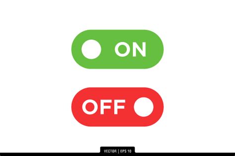 On off Switch Icon Vector Gráfico por fauzian1112 · Creative Fabrica