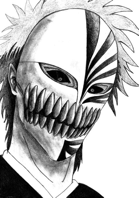 Bleach: Kurosaki Ichigo Hollow Mask/Shinigami | Anime drawings | Pinterest | Bleach