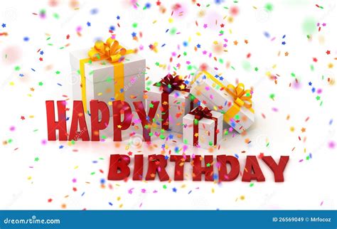 Happy Birthday With Confetti Royalty Free Stock Images - Image: 26569049