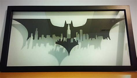 Batman logo gotham cityscape wall art. | Etsy