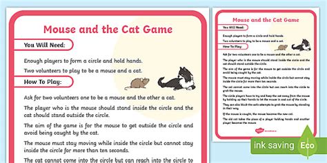 Mouse and the Cat Game (teacher made) - Twinkl