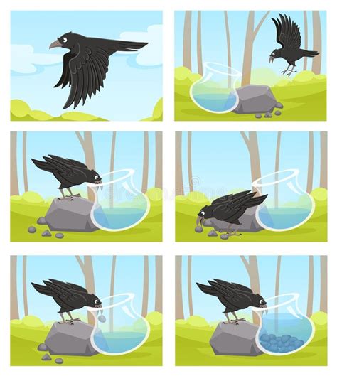 Thirsty Crow Stock Illustrations – 6 Thirsty Crow Stock Illustrations, Vectors & Clipart ...