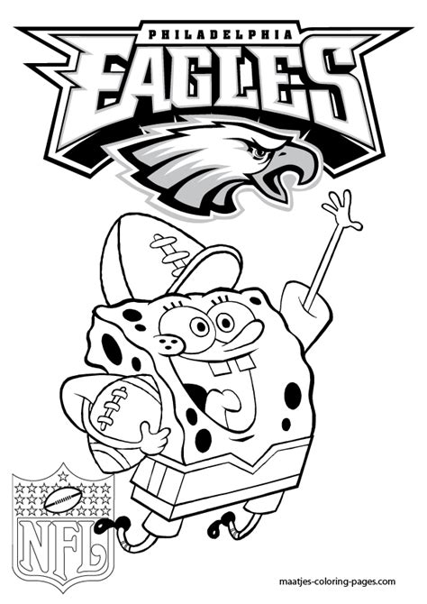 Philadelphia Eagles - Spongebob - Coloring Pages