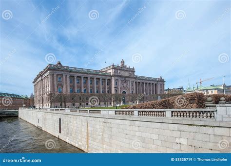 Swedish Parliament Building Stock Image - Image of europe, evening ...