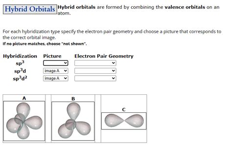 Solved Hybrid orbitals are formed by combining the valence | Chegg.com