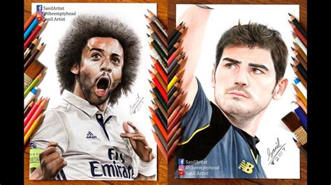 Compilation of some of my Real Madrid players drawing of 2017 - YouTube