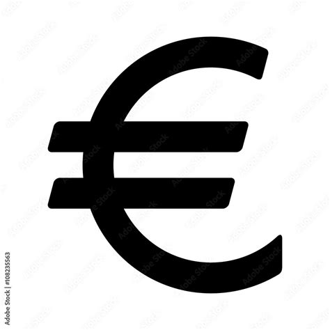 Vecteur Stock European euro currency or euro symbol flat icon for apps and websites | Adobe Stock