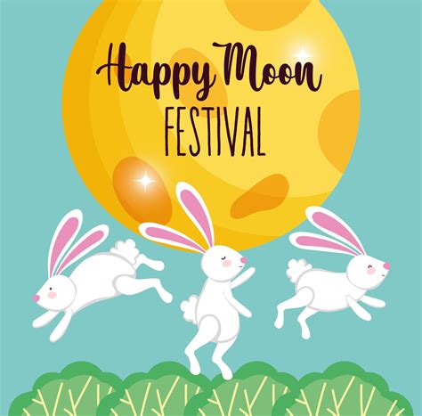 rabbit happy moon festival image 2055957 Vector Art at Vecteezy