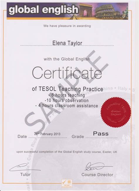 20 hour Teaching Practice - Global English