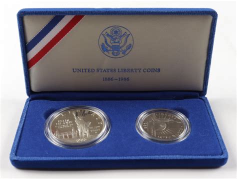 1986 United States Liberty Coin Set with (2) Coins & Original Packaging (See Description ...