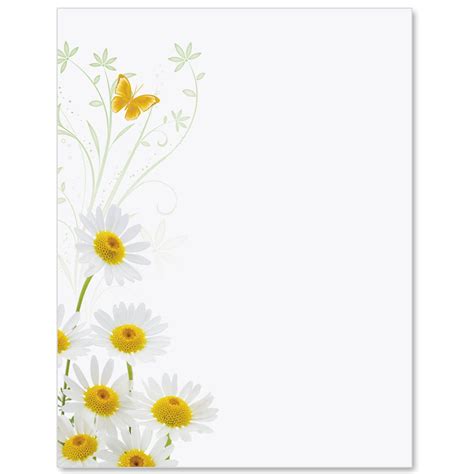 White Daisies Border Papers | Borders for paper, Old paper background, Daisy