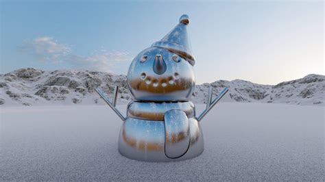 Mirror Polished Large Outdoor Metal Snowman - YouFine Art Sculpture