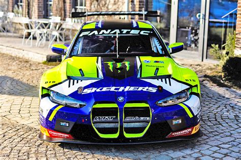 Valentino Rossi's BMW M4 GT3 looks amazing in his iconic race livery.