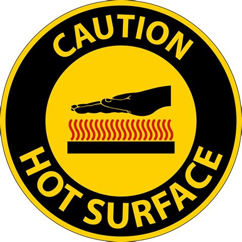 Caution Hot Surface Symbol Sign On White Background 9430914 Vector Art ...