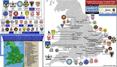 Map of English Premier League Soccer Teams - FOOTBALL