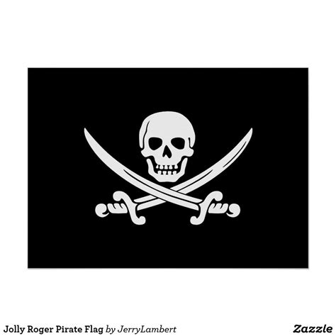 Jolly Roger Pirate Flag Poster | Zazzle | Jolly roger, Pirate flag ...