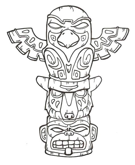 Totem Pole Drawing at GetDrawings | Free download