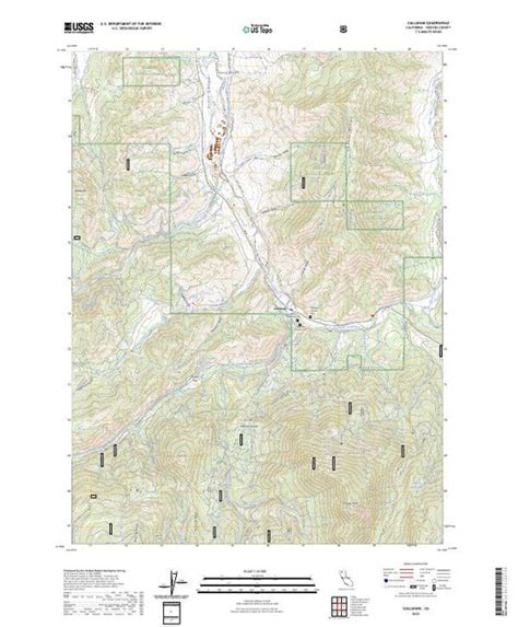 US Topo 7.5-minute map for Callahan CA – American Map Store