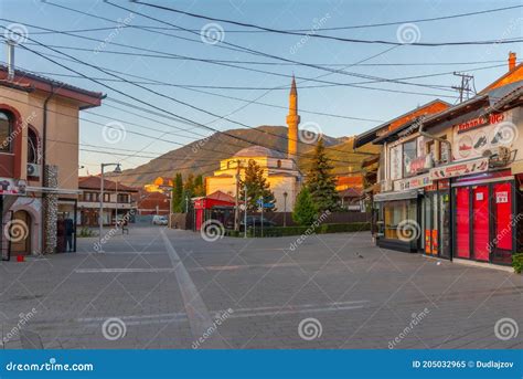 PEJA, KOSOVO, SEPTEMBER 18, 2019: Mosque in the Center of Peja, Kosovo ...