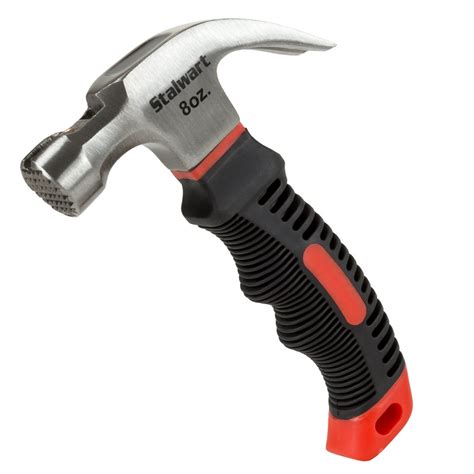 Stubby Claw Hammer, Mini Fiberglass Hammer With Comfort Grip Handle, 8 Oz By Stalwart (Durable ...