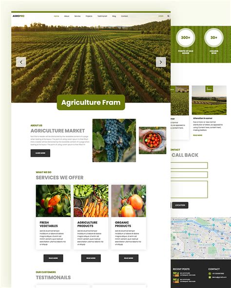 Agriculture Farm Website Template Free