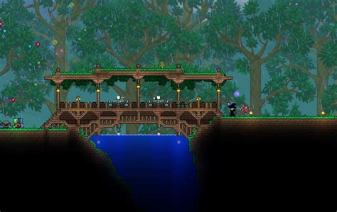 Terraria--wooden bridge by dontshitonthecountry | Terraria house ideas, Terraria house design ...