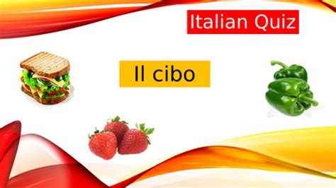 Italian food review quiz | Teaching Resources