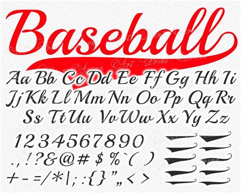 Baseball Font Svg SVG Fonts Baseball SVG Font Sport | Etsy