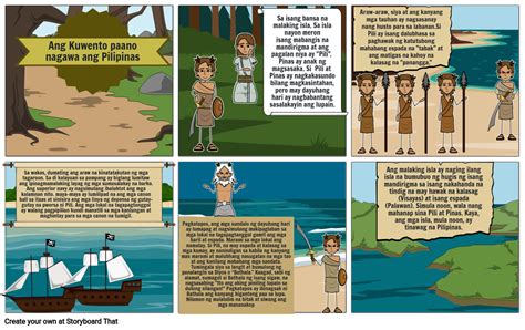 Ang kuwento ng pano nagawa ang Pilipinas Storyboard