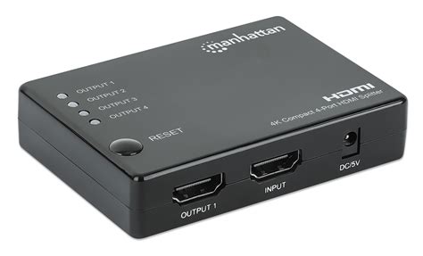 Manhattan 4K Compact 4-Port HDMI Splitter (207706)