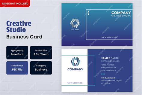 Premium PSD | Modern Creative Studio Business Card Template