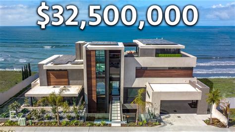 Touring a $32.5 Million Oceanfront California Modern Mansion - YouTube