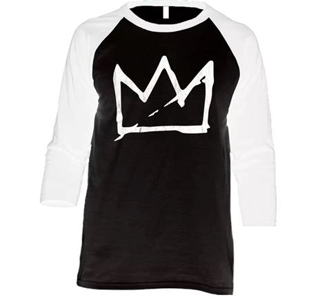 Basquiat Crown Artist Symbol Logo Fan Art Raglan 3/4 Sleeve - Walmart.com