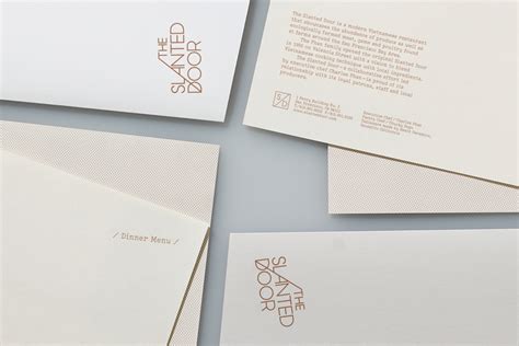 New Brand Identity for The Slanted Door by Manual - BP&O