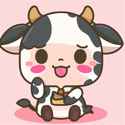 Cute chibi cow kawaii illustration cow farm icon graphic 17047803 Vector Art at Vecteezy