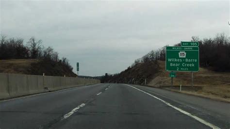 Pennsylvania Turnpike - Northeast Extension (Interstate 476 Exits 95 to 105) northbound - YouTube