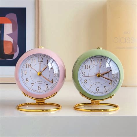 Classy Home Decor Nordic Retro Silent Portable Cute Alarm Clock with ...