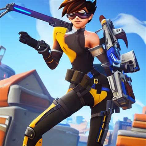 Tracer from Overwatch as a fortnite skin, | Stable Diffusion | OpenArt