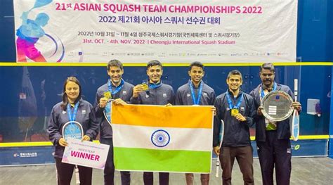 Indian men's squash team won gold medal in Asian Squash Team Championships