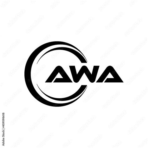 AWA letter logo design with white background in illustrator, vector ...