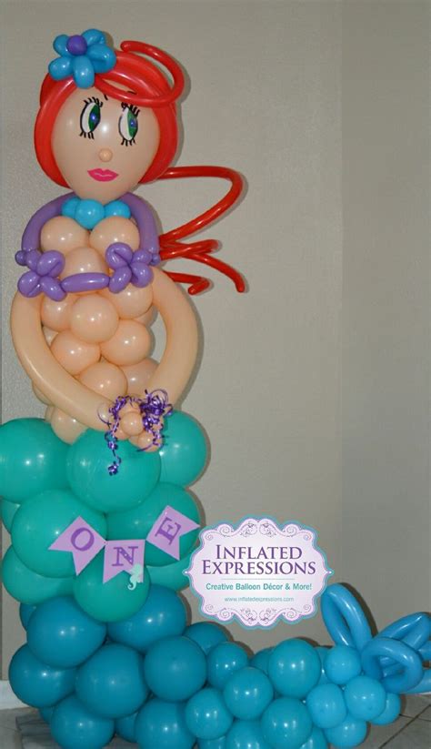 Little Mermaid Ariel Balloon Sculpture | Balloon decorations, Balloons, Balloon sculptures