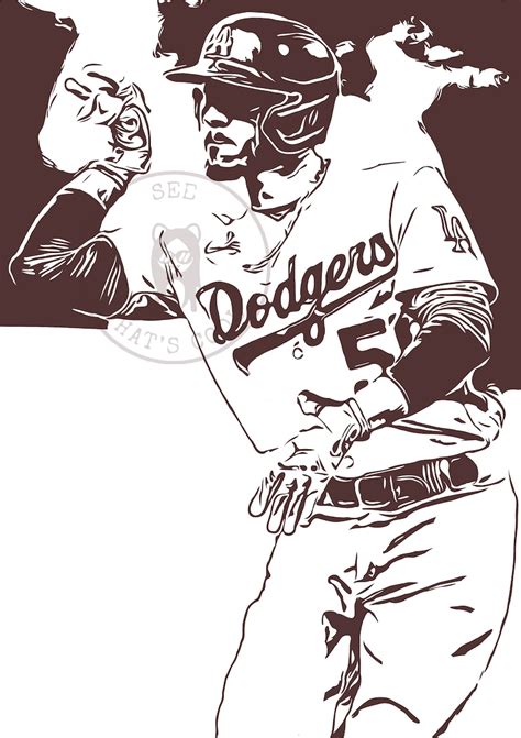 Mookie Betts Dodgers SVG cut file JPG file | Etsy