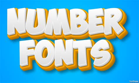 Number Fonts Text Effect and Logo Design Font