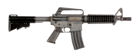 Colt M16A1 carbine machine gun with telescoping stock and 10 - 1/2 ...